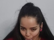 Fazendo o papel de namorada submissa com um sexo oral profundo no pau grande do Wellington Prado 8/16