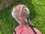 Outdoor fuck in the garden after Octoberfest 9/16