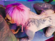 Crazy ANAL 4-some with 2 big dicks and 2 hot tattooed ANAL sluts 3/16