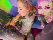 Crazy ANAL 4-some with 2 big dicks and 2 hot tattooed ANAL sluts 4/16