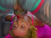 TATTOO dreadhead dominatrix STRAP ON fuck Milf and her pierced pussy 2/16