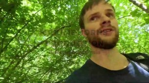 Teaser public blowjob with a hikerraw blowjob and cum dump eater with passion maxime horns