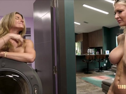 Step Mom Stuck and Fucked in the Washing Machine - Anal - Gigi Dior - Luke Longly - Cory Chase