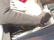 Italian Horny Big Tits Artemisia Love Driving Around LA Smoking and Flashing her big boobs nipples 14/16