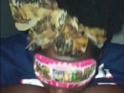 THICK PRETTY DICK GETS STIFF WHEN IN BETWEEN HUGE SOFT TITS AS WET MOUTH BBW SUCKS IT!! 6/16