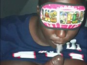 THICK PRETTY DICK GETS STIFF WHEN IN BETWEEN HUGE SOFT TITS AS WET MOUTH BBW SUCKS IT!! 8/16