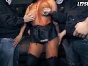 Busty German Railed by Masked Guys In The Backseat - LETSDOEIT 2/16
