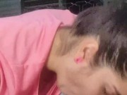 Finalizando o dia com um boquete profundo no pau grande e cabeçudo do Wellington Prado 10/16