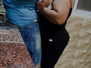 Saudi fuck an Egyptian maid from her ass in the kitchen  سعودي بينيك خدامة مصرية من طيزها في مطبخ 2/16