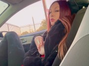 Italian Big Tits Milf cigarettes&420 Smoke Fetish Sesh in the car Solo big nipples play LINKinBIO 5/16