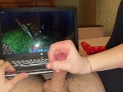 Playing Minecraft with Stepsister (Long handjob and post orgasm torture) 15/16