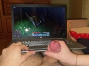 Playing Minecraft with Stepsister (Long handjob and post orgasm torture) 16/16