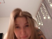 POV Virtual Sex Cumshot: A Sexy Girlfriend Met Me From A Business Trip 4/16