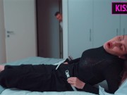 Please, dont cum inside step mom! Step son came to step mother's while step father at the shower 3/16