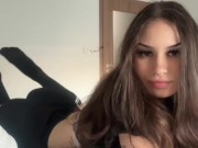 BEARLY LEGAL tattooed Highschooler explores herself for FIRST TIME - Cum Extreme