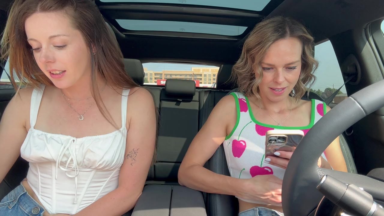 Nadia Foxx & Serenity Cox using Lush remote controlled vibrators in public drive thru & cumming hard - Free Sex Video - RedTube