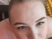 Blowjob Facial Compilation - Slutty girlfriend sucks big cock and get huge cumshots on her face 12/16