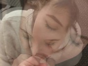 Blowjob Facial Compilation - Slutty girlfriend sucks big cock and get huge cumshots on her face 4/16