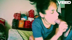 CUCKOLD WIFE GIVE A BLOW JOB BIG DICK BBC