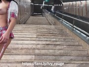 risky exhibition I showed my naked body on the subway 10/16