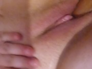 Teasing Huge Clit With Dildo And Fucking That Fat Juicy Pussy