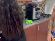 I find my Indian stepsister alone tidying up the kitchen and I get her hot enough to fuck her while 1/16