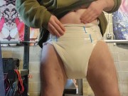Playing in my soaked messy diaper 12/16