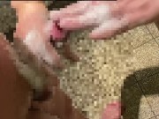 現役看護師お風呂で泡まみれ手コキ/素人/カップル/看護師/巨乳/美乳/乳首/お風呂/泡 - Screenshot 14 of 16 - Amateur