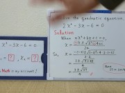 Quadratic equation 2xx-3x-6=0.[JapanMath](lesbian) 1/16