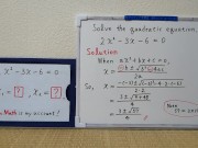 Quadratic equation 2xx-3x-6=0.[JapanMath](lesbian) 14/16