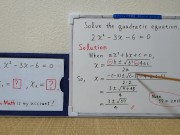 Quadratic equation 2xx-3x-6=0.[JapanMath](lesbian) 7/16
