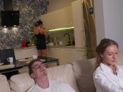 My Stepmother's Best Friend! You can Fuck my Ass, but do it quietly so she doesn't notice us! 16/16