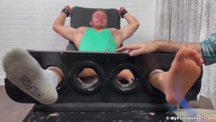 Muscular alpha Chad tickled everywhere by Dan and Chance