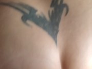 Cum being ejaculated direct and deep into the butthole of the anal freak