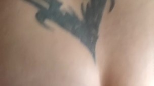 Cum being ejaculated direct and deep into the butthole of the anal freak