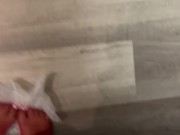 Red stockings and  fresh toes ASMR stepping on bubble wrap 2/16