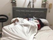 I ride my boyfriend's cock and ask him to cum inside me 1/16