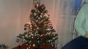 Our step-parents in the next room think we're decorating the tree for Christmas, but we...