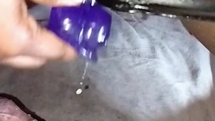Slow motion squirting on the Dick