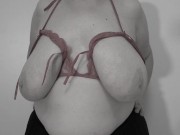 A mature milf shakes her big natural saggy tits. 15/16