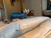 My hot MILF stepmother caught me  in the shower in a shared hotel room 5/16