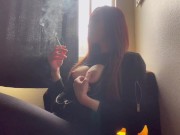 Italian Big Tits Milf Artemisia Love Hot Solo Smoke Session juicy tits big nipples LinkInBio4OF 2/16