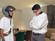 Cornudo me da a su mujer y la follo y luego lo besa con mi cum en su boca! Naty Delgado, Pipeboy 3/16