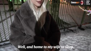 I Met a Real Street Prostitute, fucked her in a fur coat and finished on a pretty face