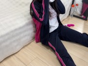 発情した部活帰りの女子大生は帰ってすぐにディルドと電マで本気オナニー連続痙攣イキ 1/16