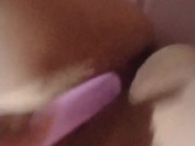 Young Latina masturbates with an object, it looks delicious; a rich vagina 10/16