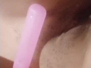Girl masturbates with sex toy; can't take it anymore 16/16