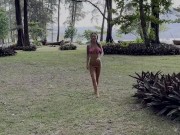 Monika Fox Poses In Pink Bikini With Stars On Beach 11/16