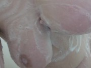Wanna play with my massive soapy tits? 11/16