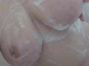 Wanna play with my massive soapy tits? 3/16